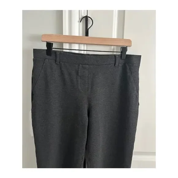 Quince Ultra-Stretch Ponte Straight Leg Pants Charcoal Large Tall 30" Inseam - Picture 4 of 11